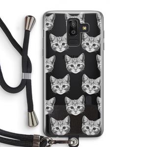 CaseCompany Kitten: Samsung Galaxy J8 (2018) Transparant Hoesje met koord