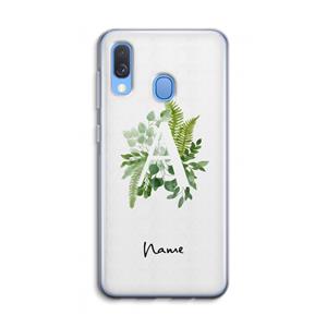 CaseCompany Green Brush: Samsung Galaxy A40 Transparant Hoesje