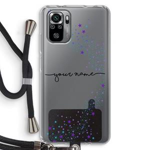 CaseCompany Sterren: Xiaomi Redmi Note 10S Transparant Hoesje met koord