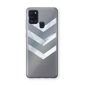 CaseCompany Marmeren pijlen: Samsung Galaxy A21s Transparant Hoesje