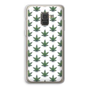 CaseCompany Weed: Samsung Galaxy A8 (2018) Transparant Hoesje