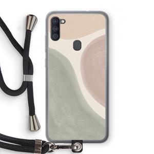 CaseCompany Geo #6: Samsung Galaxy A11 Transparant Hoesje met koord
