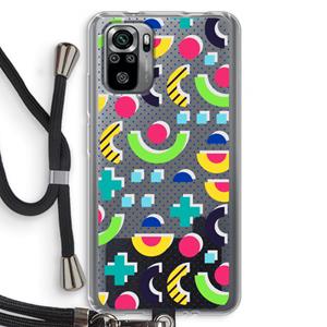 CaseCompany 8-bit N°1: Xiaomi Redmi Note 10S Transparant Hoesje met koord