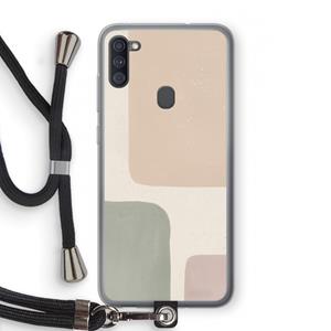 CaseCompany Geo #7: Samsung Galaxy A11 Transparant Hoesje met koord