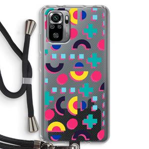 CaseCompany 8-bit N°2: Xiaomi Redmi Note 10S Transparant Hoesje met koord