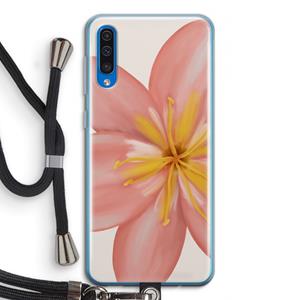 CaseCompany Pink Ellila Flower: Samsung Galaxy A50 Transparant Hoesje met koord
