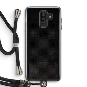 CaseCompany Musketon Halftone: Samsung Galaxy J8 (2018) Transparant Hoesje met koord