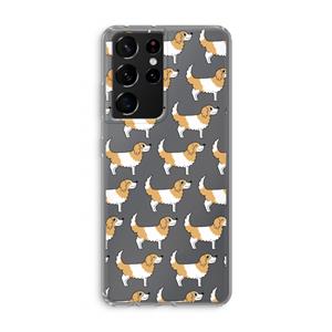 CaseCompany Doggy: Samsung Galaxy S21 Ultra Transparant Hoesje