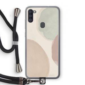 CaseCompany Geo #8: Samsung Galaxy A11 Transparant Hoesje met koord