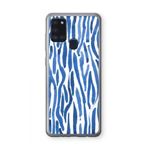 CaseCompany Blauwe nerven: Samsung Galaxy A21s Transparant Hoesje