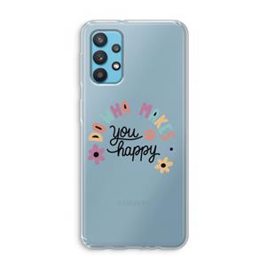 CaseCompany Happy days: Samsung Galaxy A32 4G Transparant Hoesje