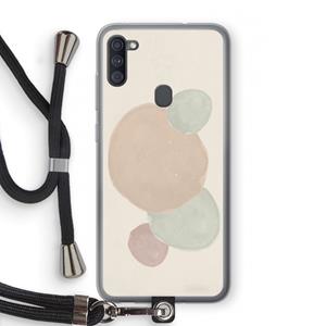 CaseCompany Geo #9: Samsung Galaxy A11 Transparant Hoesje met koord