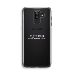 CaseCompany uzelf graag zien: Samsung Galaxy J8 (2018) Transparant Hoesje