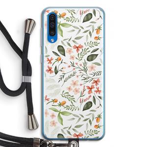 CaseCompany Sweet little flowers: Samsung Galaxy A50 Transparant Hoesje met koord