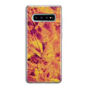 CaseCompany Eternal Fire: Samsung Galaxy S10 Plus Transparant Hoesje