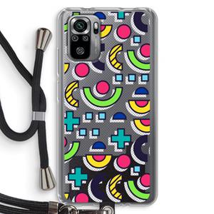 CaseCompany 8-bit N°6: Xiaomi Redmi Note 10S Transparant Hoesje met koord