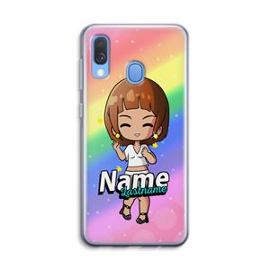 CaseCompany Chibi Maker vrouw: Samsung Galaxy A40 Transparant Hoesje