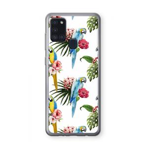 CaseCompany Kleurrijke papegaaien: Samsung Galaxy A21s Transparant Hoesje