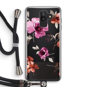 CaseCompany Geschilderde bloemen: Samsung Galaxy J8 (2018) Transparant Hoesje met koord