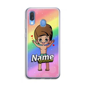 CaseCompany Chibi Maker man: Samsung Galaxy A40 Transparant Hoesje