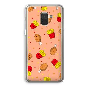 CaseCompany Chicken 'n Fries: Samsung Galaxy A8 (2018) Transparant Hoesje