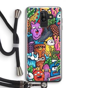 CaseCompany Vexx Mixtape: Samsung Galaxy J8 (2018) Transparant Hoesje met koord