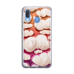 CaseCompany Katoen Wolken: Samsung Galaxy A40 Transparant Hoesje