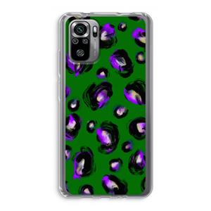 CaseCompany Green Cheetah: Xiaomi Redmi Note 10S Transparant Hoesje