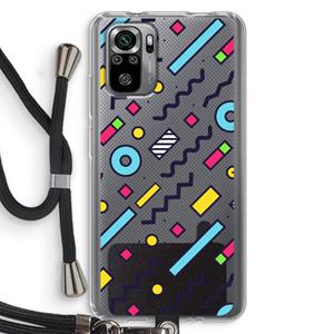 CaseCompany 8-bit N°8: Xiaomi Redmi Note 10S Transparant Hoesje met koord