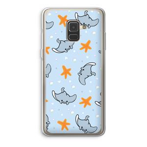 CaseCompany Manta: Samsung Galaxy A8 (2018) Transparant Hoesje