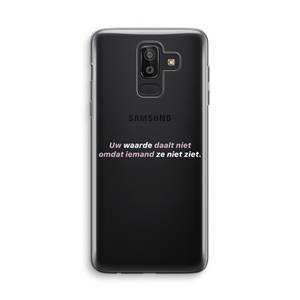 CaseCompany uw waarde daalt niet: Samsung Galaxy J8 (2018) Transparant Hoesje