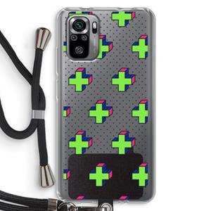 CaseCompany 8-bit N°10: Xiaomi Redmi Note 10S Transparant Hoesje met koord