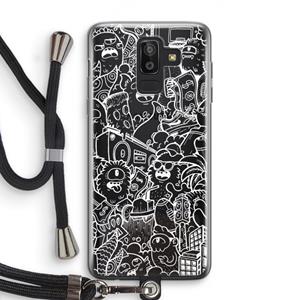 CaseCompany Vexx City #2: Samsung Galaxy J8 (2018) Transparant Hoesje met koord