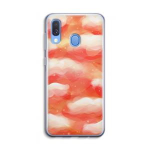 CaseCompany Lichte Wolken: Samsung Galaxy A40 Transparant Hoesje