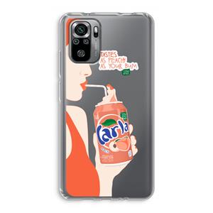 CaseCompany Peach please!: Xiaomi Redmi Note 10S Transparant Hoesje