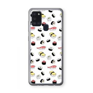 CaseCompany Sushi time: Samsung Galaxy A21s Transparant Hoesje