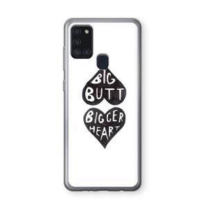 CaseCompany Big butt bigger heart: Samsung Galaxy A21s Transparant Hoesje