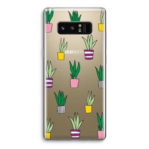 CaseCompany Sanseveria: Samsung Galaxy Note 8 Transparant Hoesje