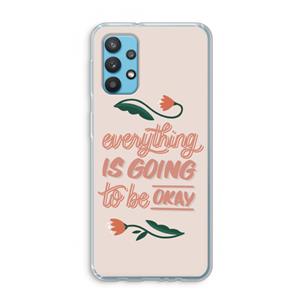 CaseCompany Optimistic flower girl: Samsung Galaxy A32 4G Transparant Hoesje