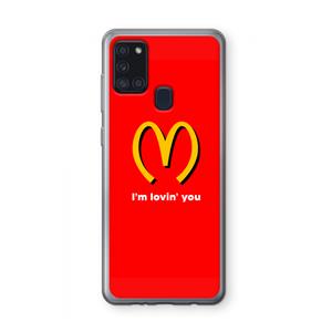 CaseCompany I'm lovin' you: Samsung Galaxy A21s Transparant Hoesje