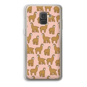 CaseCompany Alpacas: Samsung Galaxy A8 (2018) Transparant Hoesje