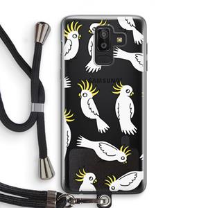 CaseCompany Papegaai: Samsung Galaxy J8 (2018) Transparant Hoesje met koord