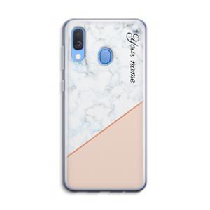 CaseCompany Marmer in stijl: Samsung Galaxy A40 Transparant Hoesje