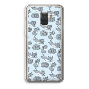 CaseCompany Poezen: Samsung Galaxy A8 (2018) Transparant Hoesje