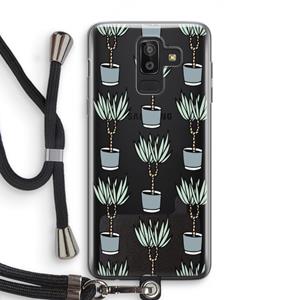 CaseCompany Boompje: Samsung Galaxy J8 (2018) Transparant Hoesje met koord