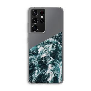 CaseCompany Zee golf: Samsung Galaxy S21 Ultra Transparant Hoesje