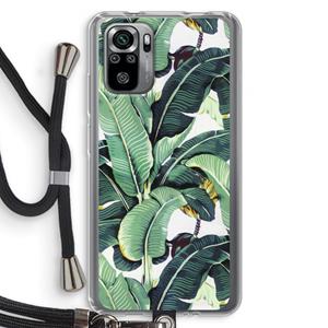 CaseCompany Bananenbladeren: Xiaomi Redmi Note 10S Transparant Hoesje met koord