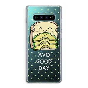 CaseCompany Avo Good Day: Samsung Galaxy S10 Plus Transparant Hoesje