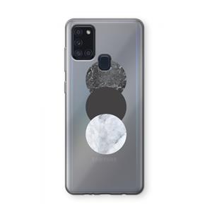 CaseCompany Marmeren cirkels: Samsung Galaxy A21s Transparant Hoesje