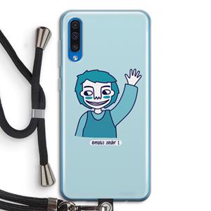 CaseCompany Zwaai: Samsung Galaxy A50 Transparant Hoesje met koord